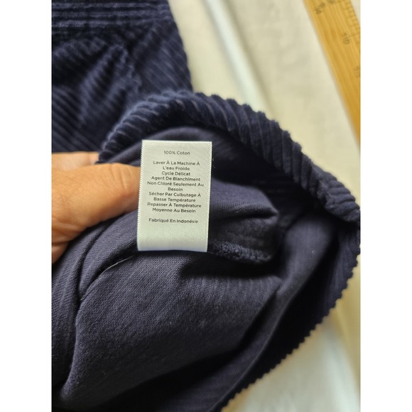 Talbots Skirt Womens 12 Navy Blue Corduroy Pockets Casual Career - Picture 7 of 10